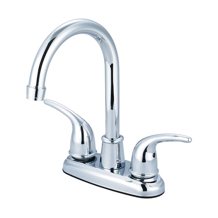 Olympia Faucets Two Handle Bar Faucet, NPSM, Bar, Polished Chrome, Spout Reach: 5" B-8150